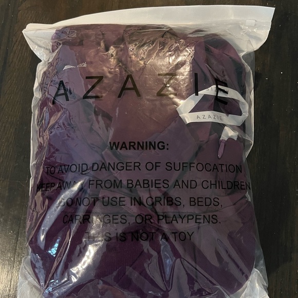 NWT, never opened, Azazie Plum A-Line Convertible Tulle kids size 5 Dress - Picture 3 of 7